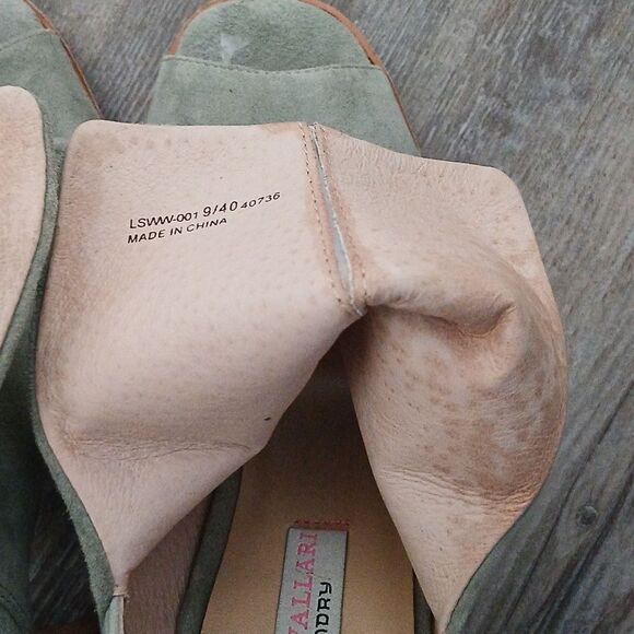 Kristin Cavallari for Chinese Laundry Lash Heel in light sage green suede Sz 9 - Picture 7 of 11